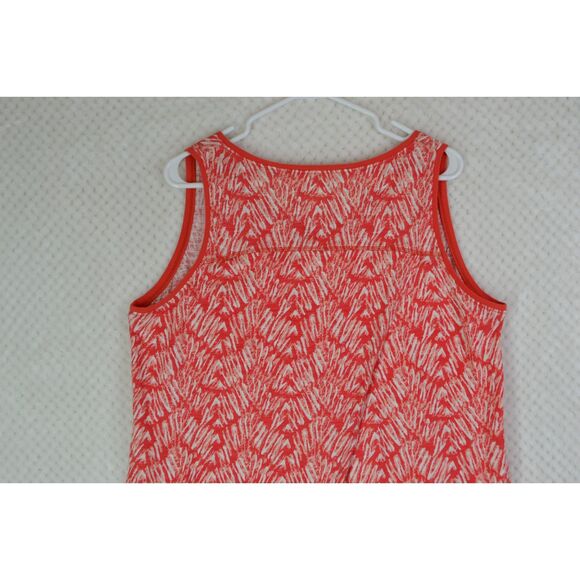 Woolrich Women's XL Red Abstract Print Sleeveless Split Back Top - Picture 9 of 11